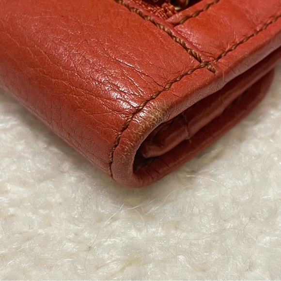 Authentic Chloe Leather Bow Wallet Persimmon (Orange-Red) - Picture 8 of 13